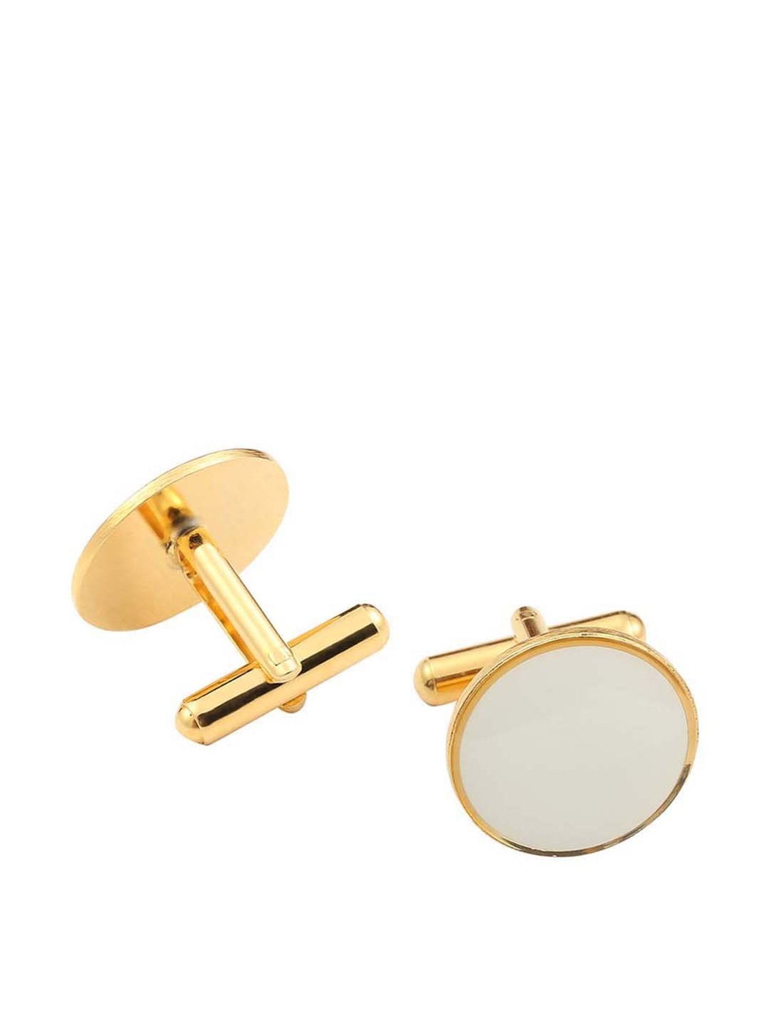 Tossido White Solid Cufflinks