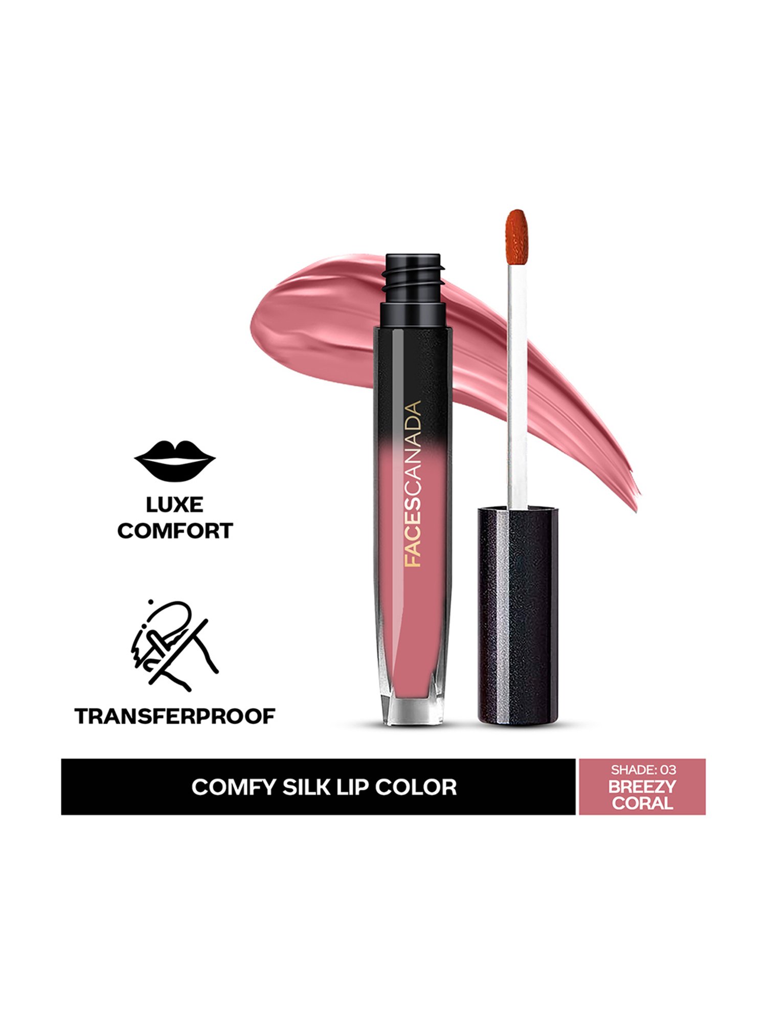 FACES CANADA Comfy Silk Lip Color Breezy Coral 03 - 3 ml