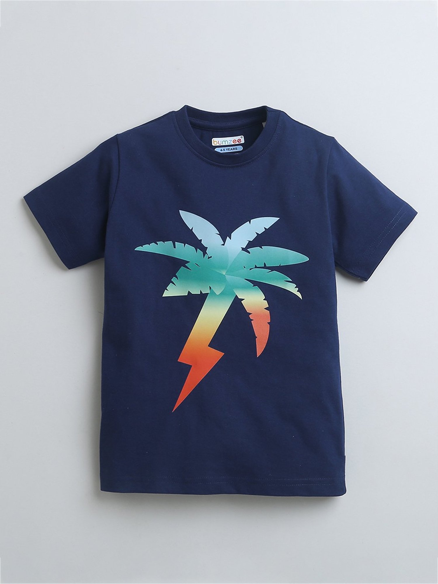 Bumzee Kids Navy & White Printed T-Shirt with Shorts