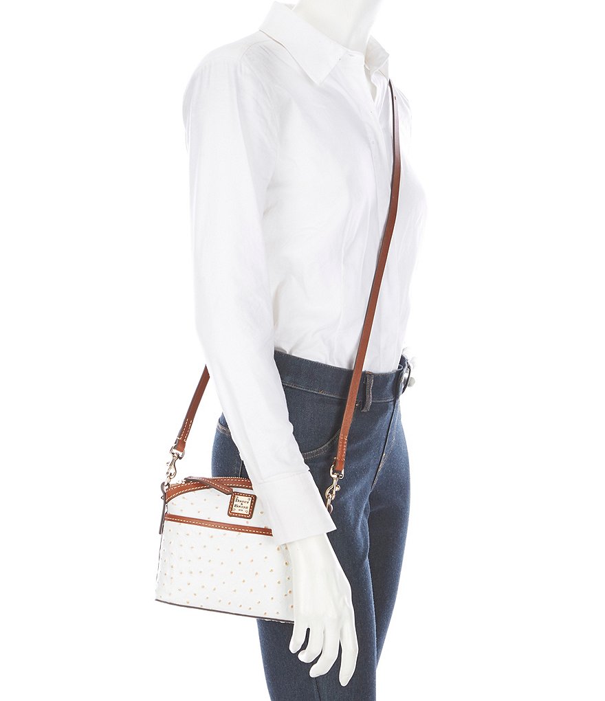 Dooney & Bourke Ostrich Collection Domed Crossbody Bag