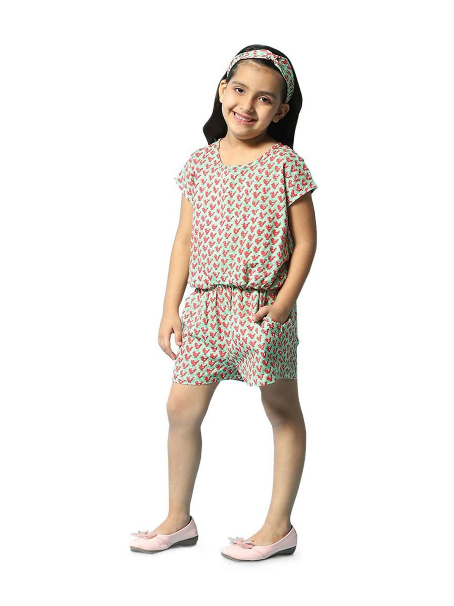 Biba Girls Blue & Pink Printed Top Set