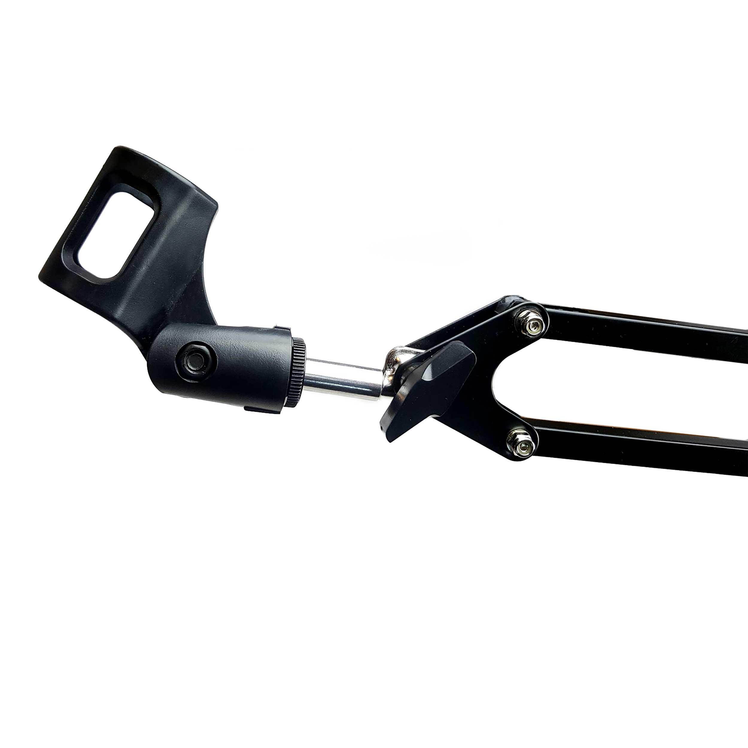 Nady DBMS-19 Desktop Boom Microphone Stand - Use it for podcasts or radio transmissions, sturdy metal frame, includes mounting brackets and microphone clip