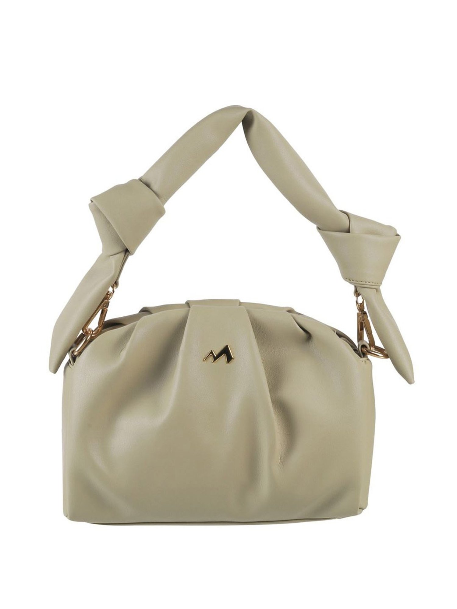 Metro Light Green Synthetic Solid Shoulder Handbag