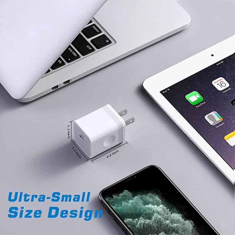 USB C Charger 2Pack 18W PD Type C Power Delivery 30 Fast Wall Charger Block Compatible with iPhone 11ProMaxXRXSX8SE2 iPad Pro Galaxy S10S9S8Note 98 Pixel 432XL AirPods Pro