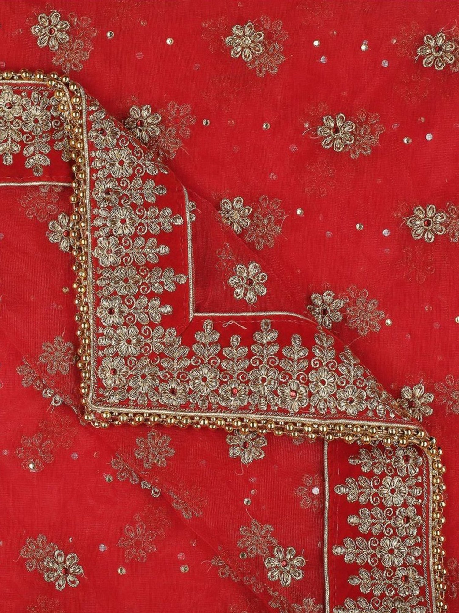 Stylum Red Plain Dupatta