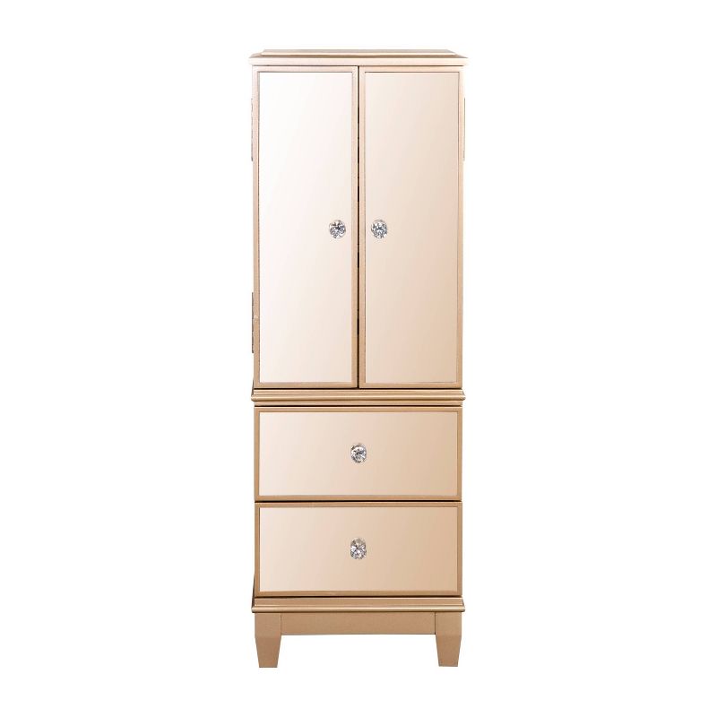 Millie Mirrored Jewelry Armoire Silver - Abbyson Living
