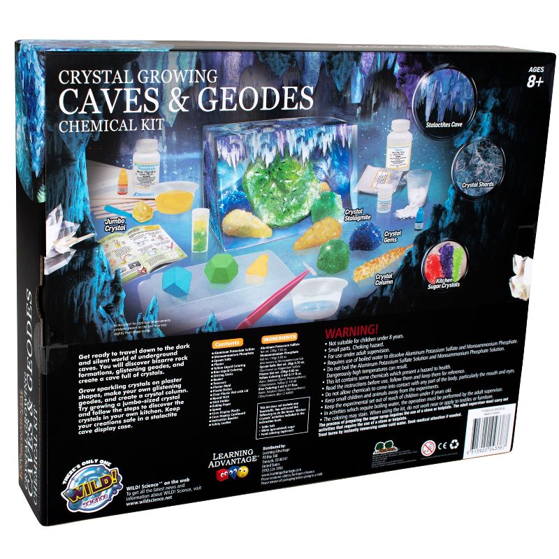 WILD! Science Environmental Science Crystal Growing Caves and Geodes - Science Kit for Ages 8+