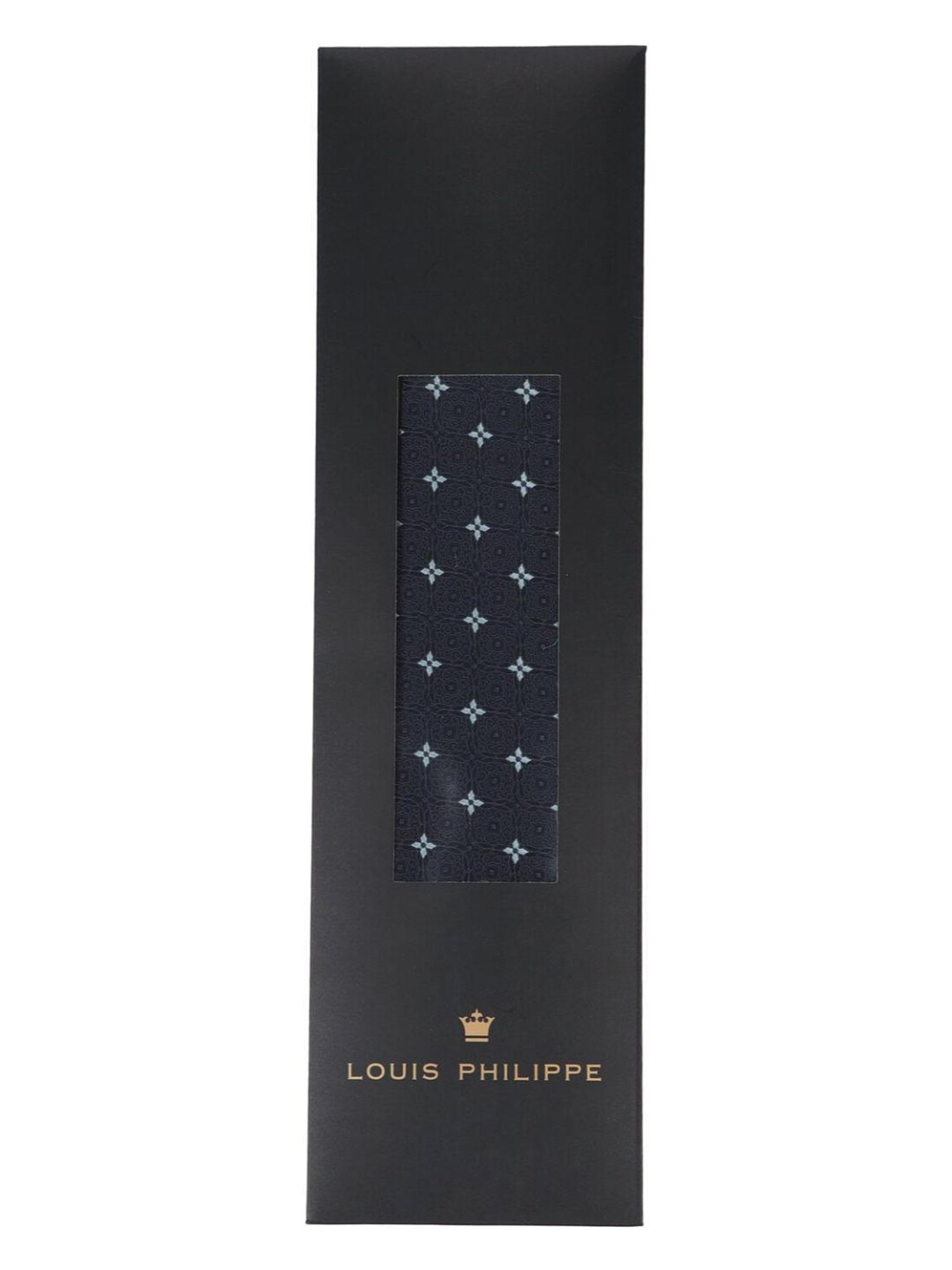 Louis Philippe Black Printed Tie