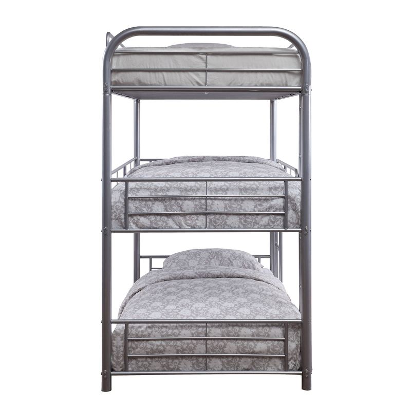Twin Cairo Triple Bunk Bed Silver - Acme Furniture