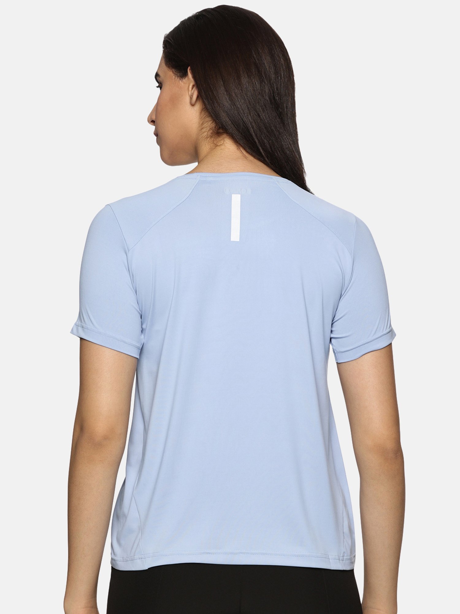 Domin8 Women Breathable Quick Dry  Regular Fit Sports T-Shirt (Sky Blue)