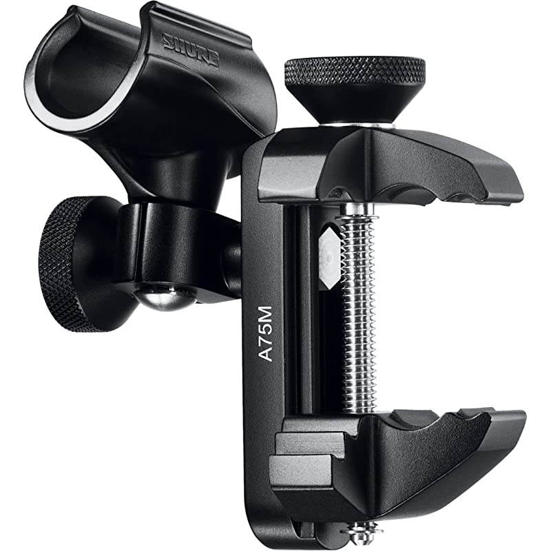 A75M Universal Microphone Mount with Large and Small Clip Adapters and Universal Threaded Adapter Post