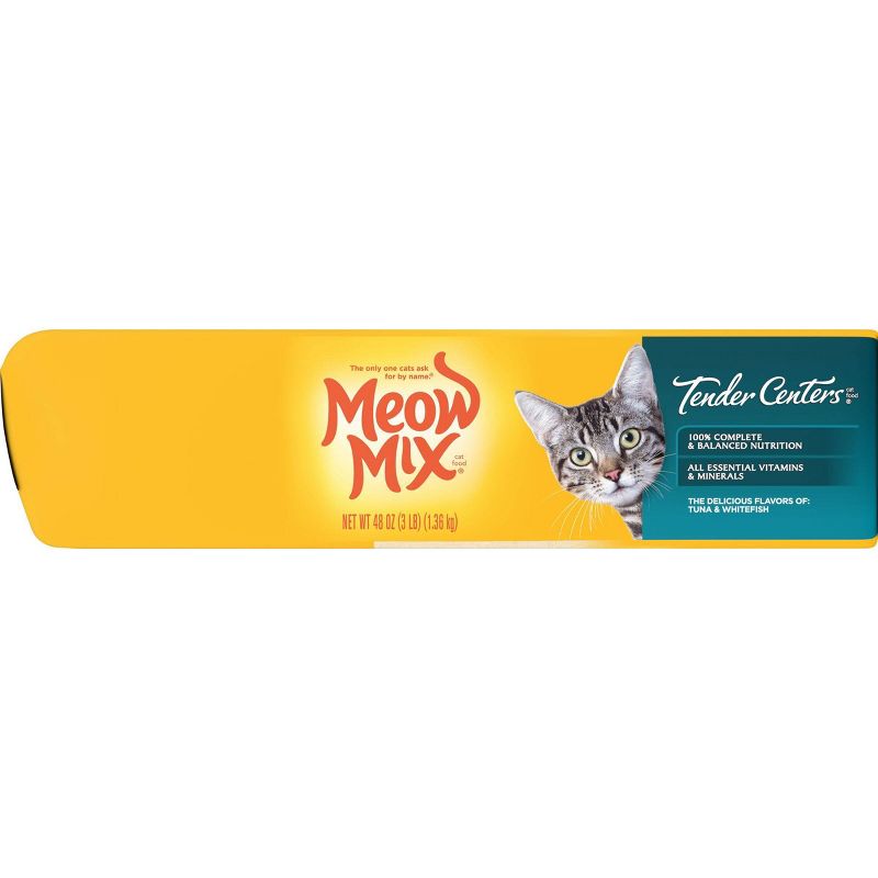 Meow Mix Tender Centers with Flavors of Tuna & Whitefish Adult Complete & Balanced Dry Cat Food - 3lbs