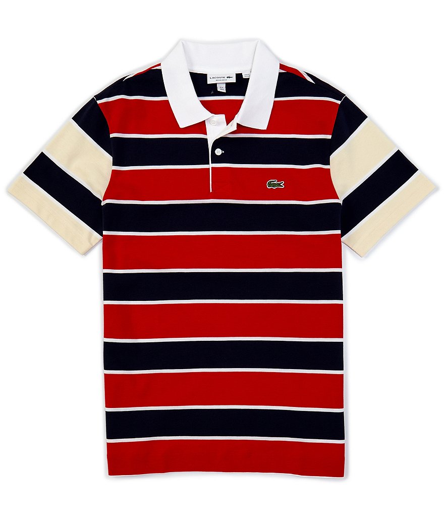 Lacoste Horizontal Stripe Short-Sleeve Polo Shirt