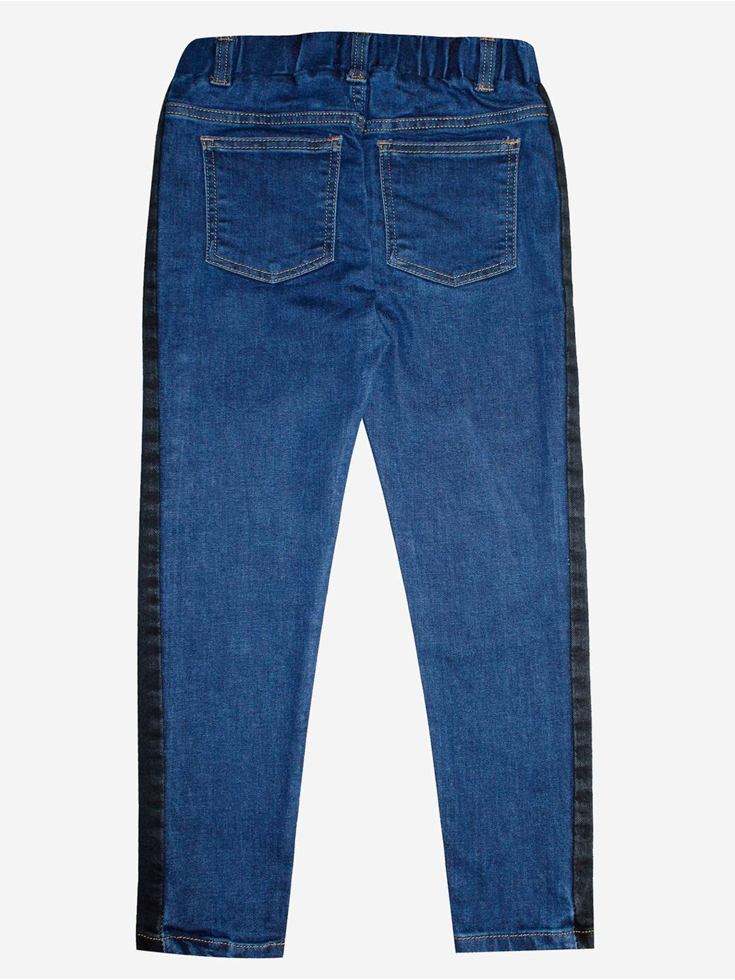 Kiddopanti Girls Blue Solid Jeggings
