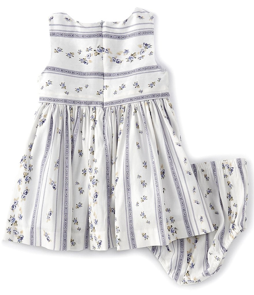 Edgehill Collection Baby Girls 12-24 Months Family Matching Floral Linen A-Line Dress