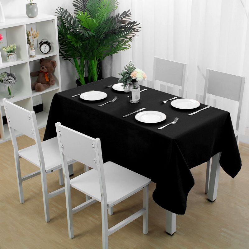 Juvale Thanksgiving Pumpkin & Fall Leaves Rectangle Dining Tablecloth Party Table Cover, 83 x 59 in