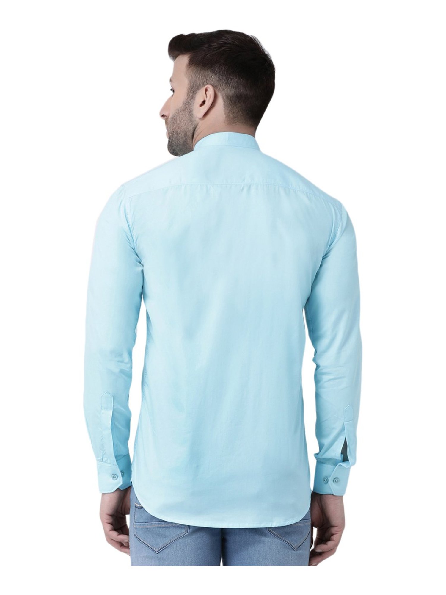 Hang Up Blue Cotton Slim Fit Shirt