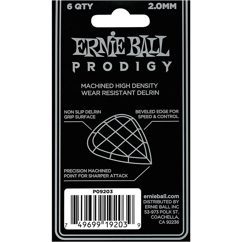 Ernie Ball 9203 Prodigy Picks, White Mini, 6 Pack, 2.0mm