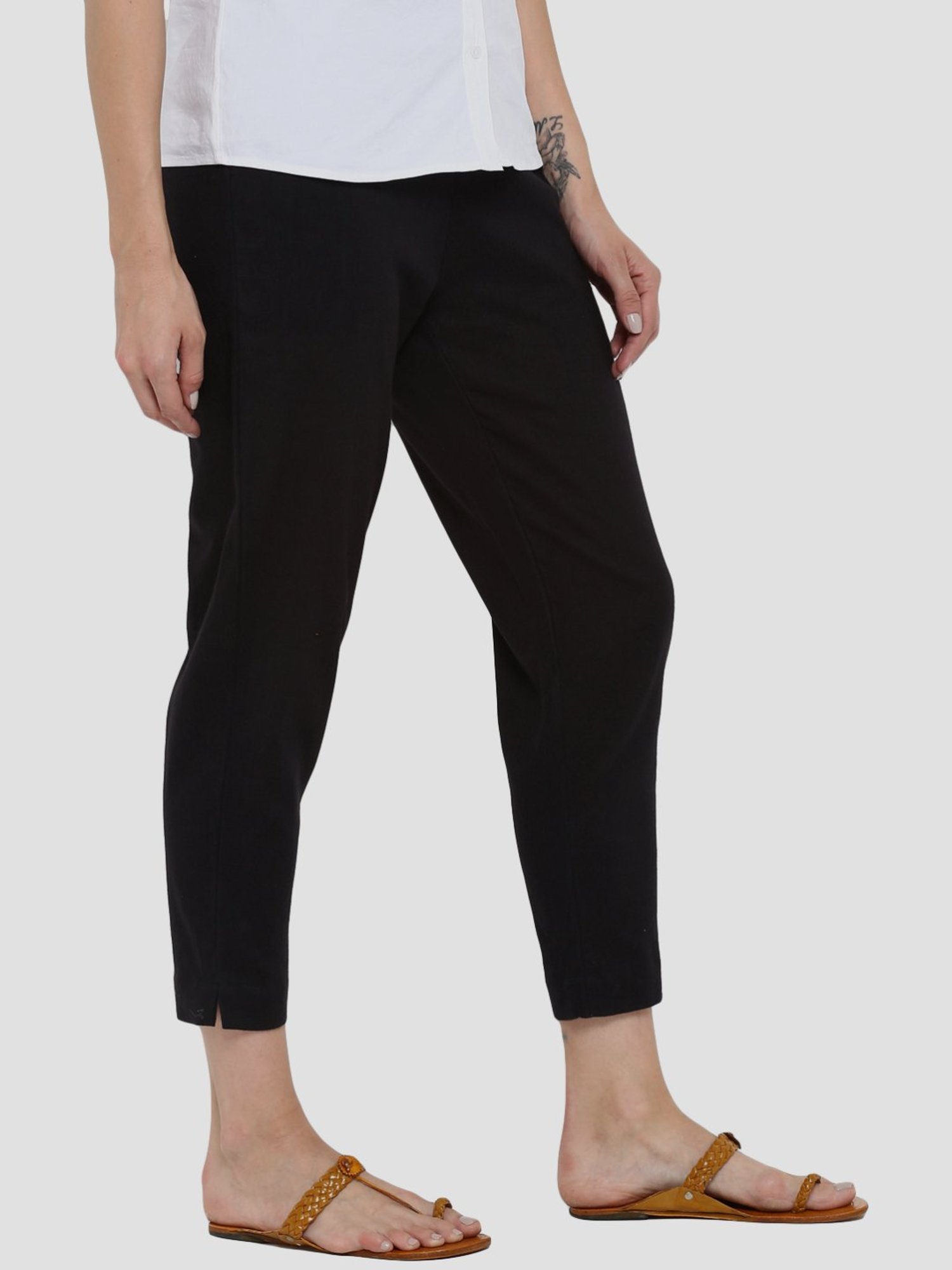 Sringam Black Cotton Pants