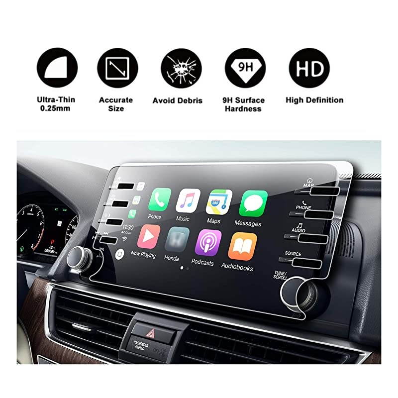 2019 Accord Sport EX EXL Touring EXL Navi Navigation Screen ProtectorHD Clear Tempered Glass Screen ScratchResistant Ultra HD Extreme Clarity 8In Clear