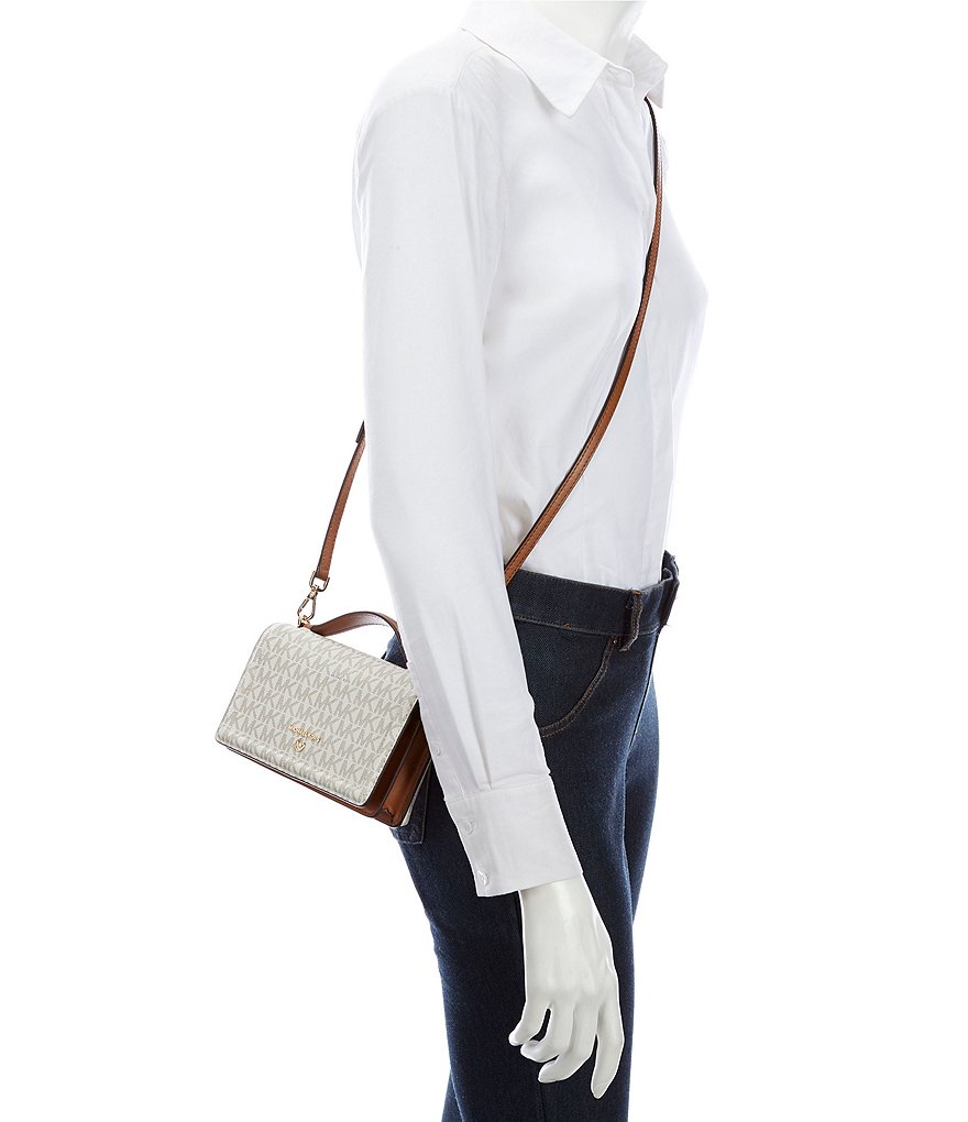 Michael Kors Signature Jet Set Charm Top Handle Phone Crossbody Bag