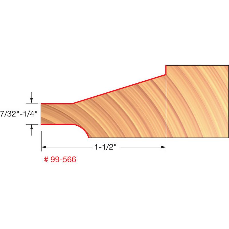 Freud 99-566 3-1/2 in. Bevel Raised Panel and Backcutter Router Bit
