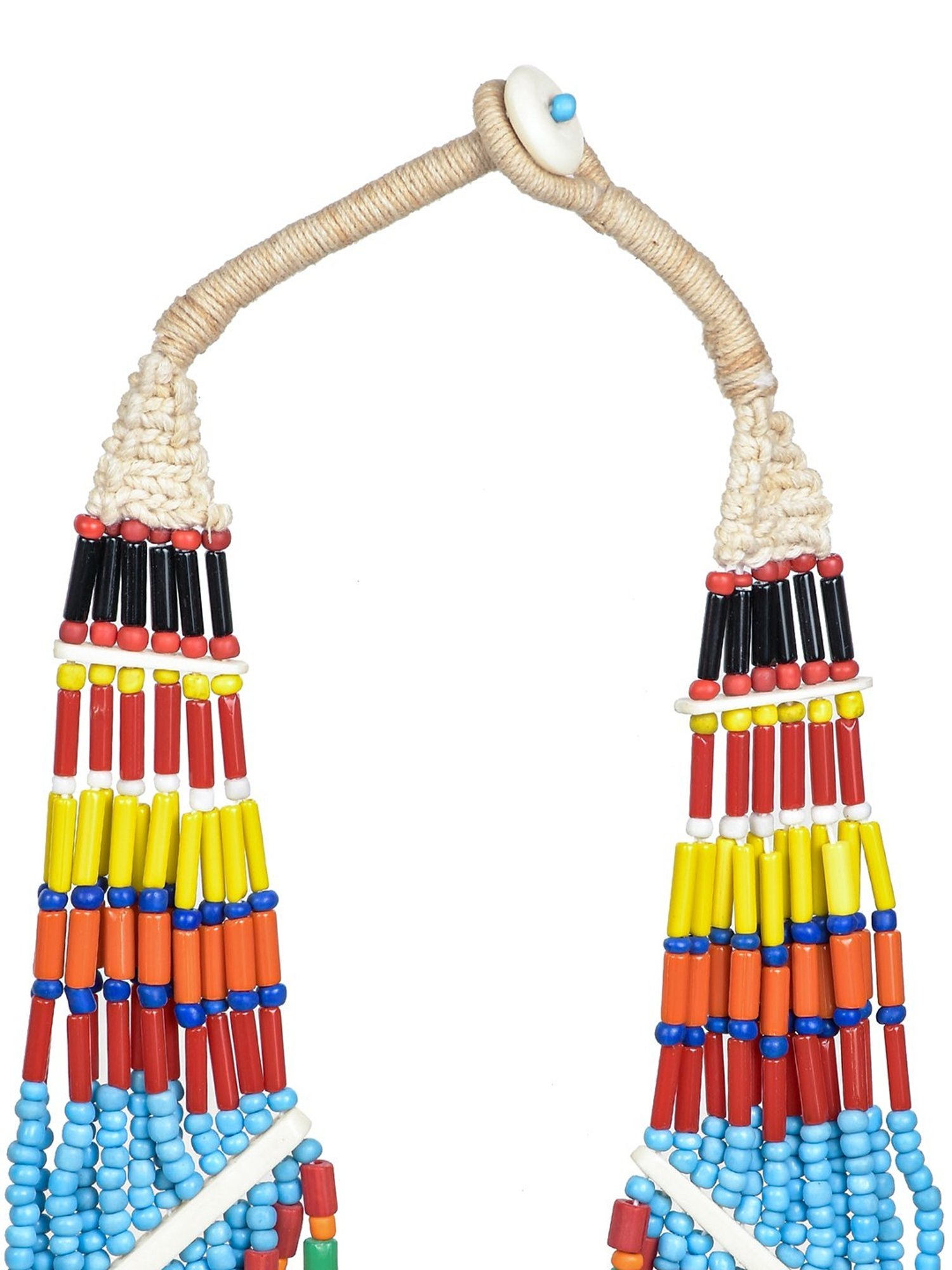 Imli Street Multicolor Vintage Naga Beaded Tribal Necklace