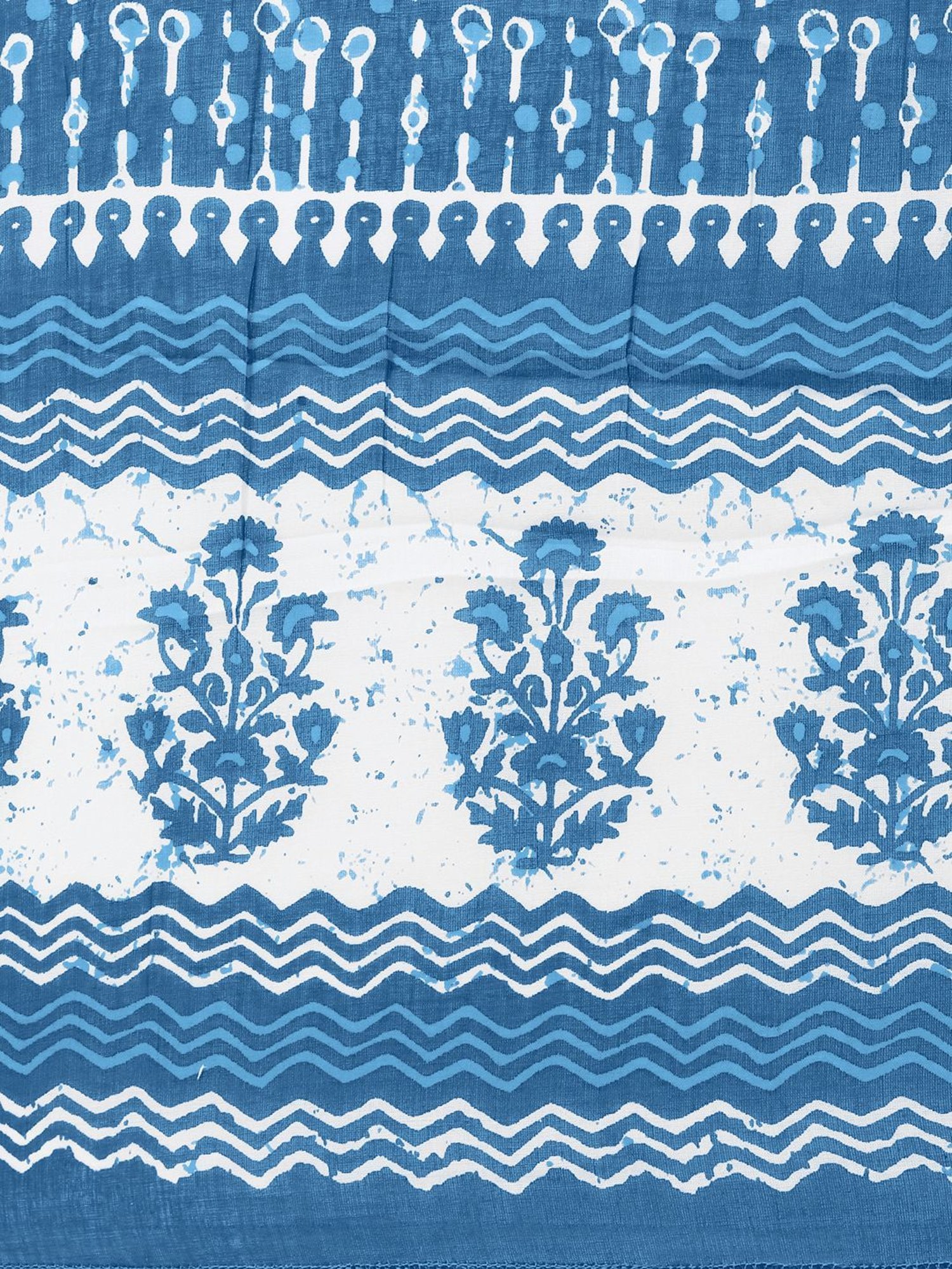 MIRCHI FASHION Cotton Blue Printed Kurta Pant Set With Dupatta