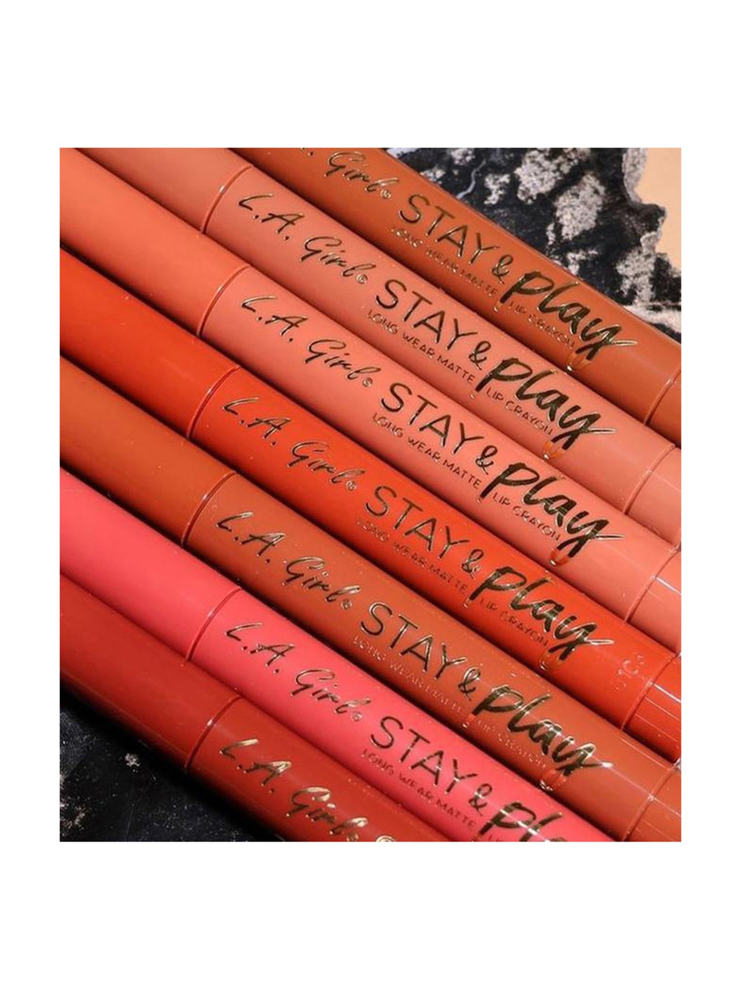 L.A. Girl Stay & Play Long Wear Matte Lip Crayon Here For It - 1.4 gm