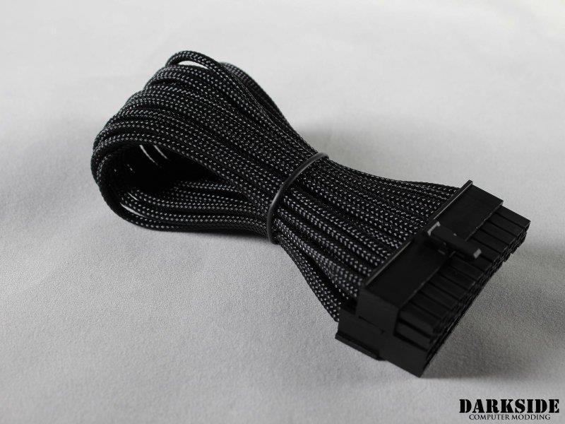 Darkside 24-Pin ITX 7" (20cm) HSL Single Braid Extension Cable - Jet Black (DS-0633)