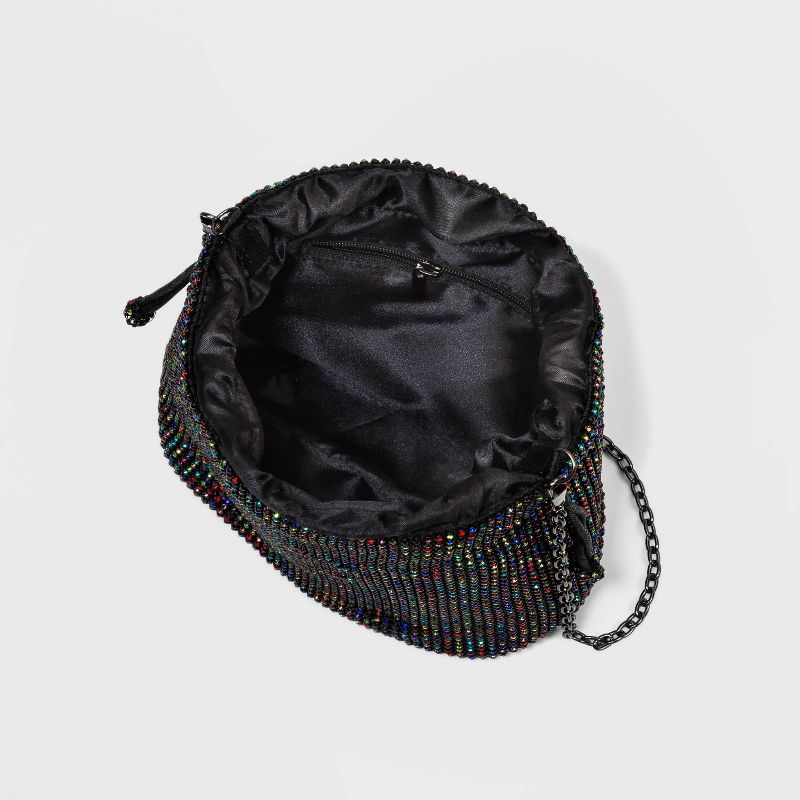 Estee & Lilly Multi Crystal Drawstring Closure Bucket Bag
