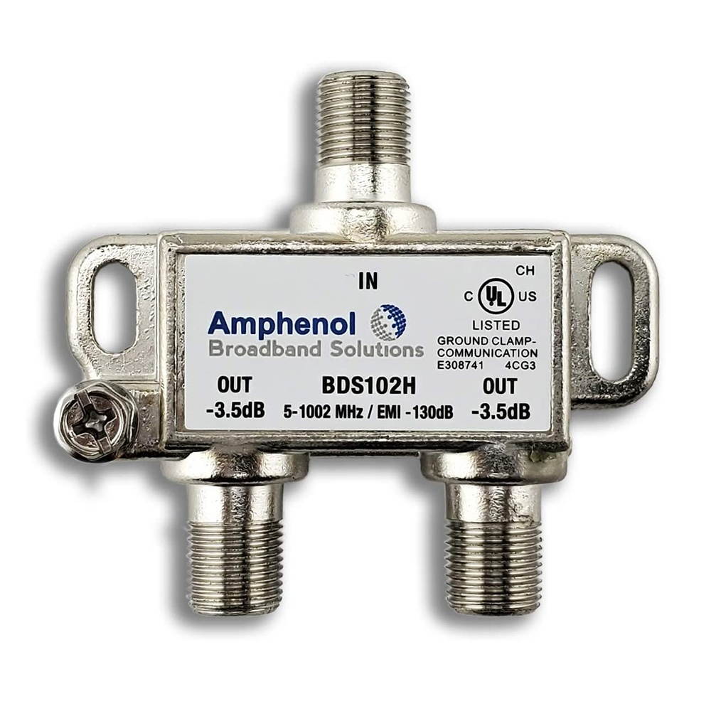 2 WAY EXTREME HD DIGITAL 1GHz HIGH PERFORMANCE COAX CABLE SPLITTER - (BDS102H) 2 Pack