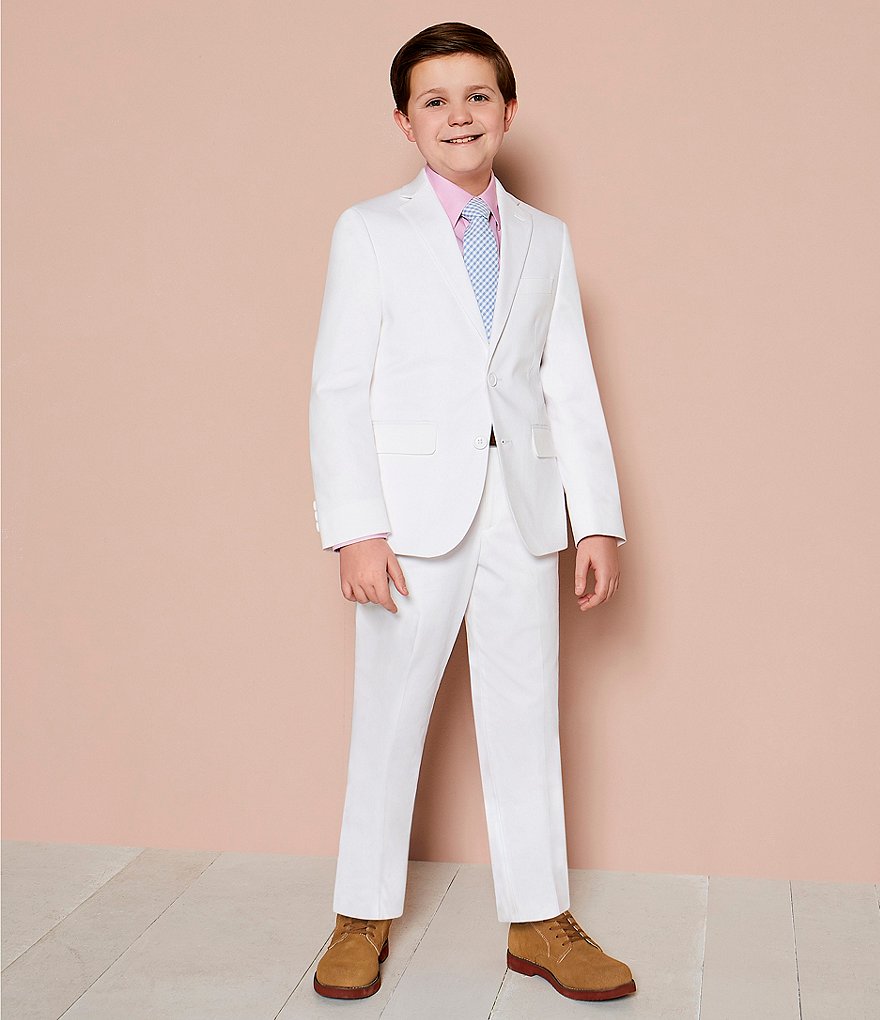 Class Club Gold Label Big Boys 8-20 Long Sleeve Non-Iron Basketweave Button-Front Shirt