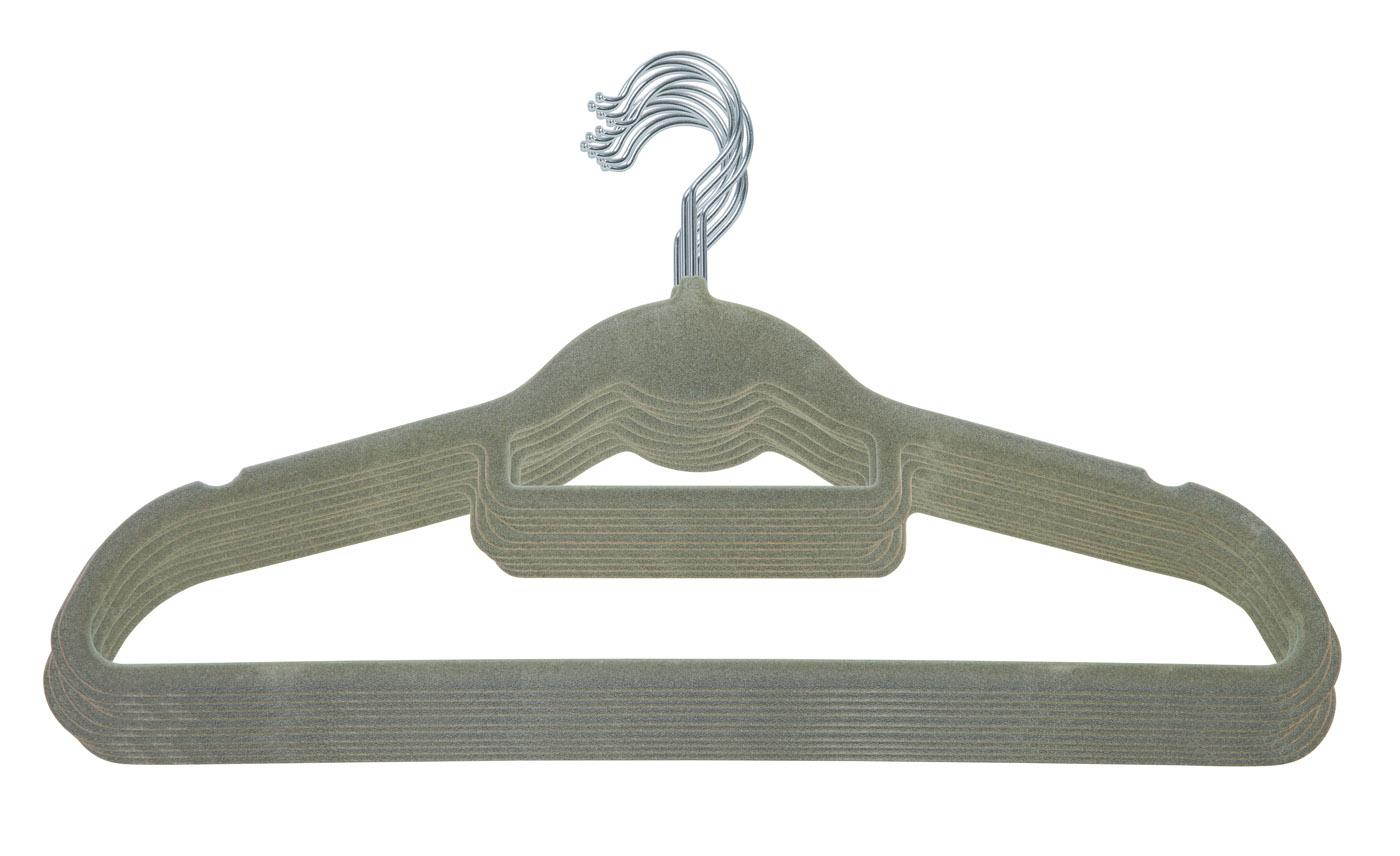 IRIS Non-Slip Clothes Hanger, Gray, Set of 10