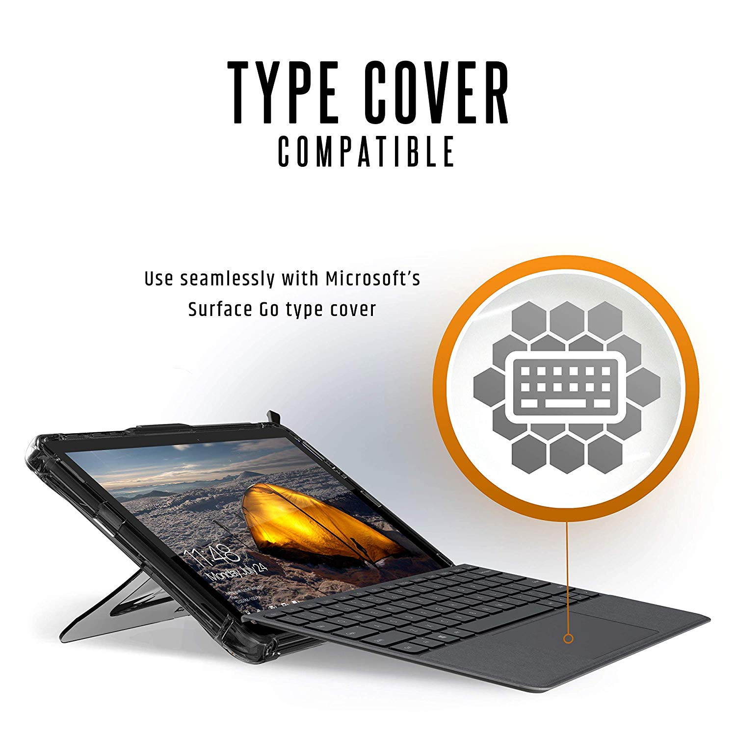 UAG Microsoft Surface Go Plyo Feather-Light Rugged [Ice] Military Drop Tested Case