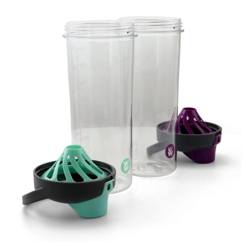 Weight Watchers Healthy Kitchen 2 Piece 24oz Hydration Bottle Set in Assorted Colors