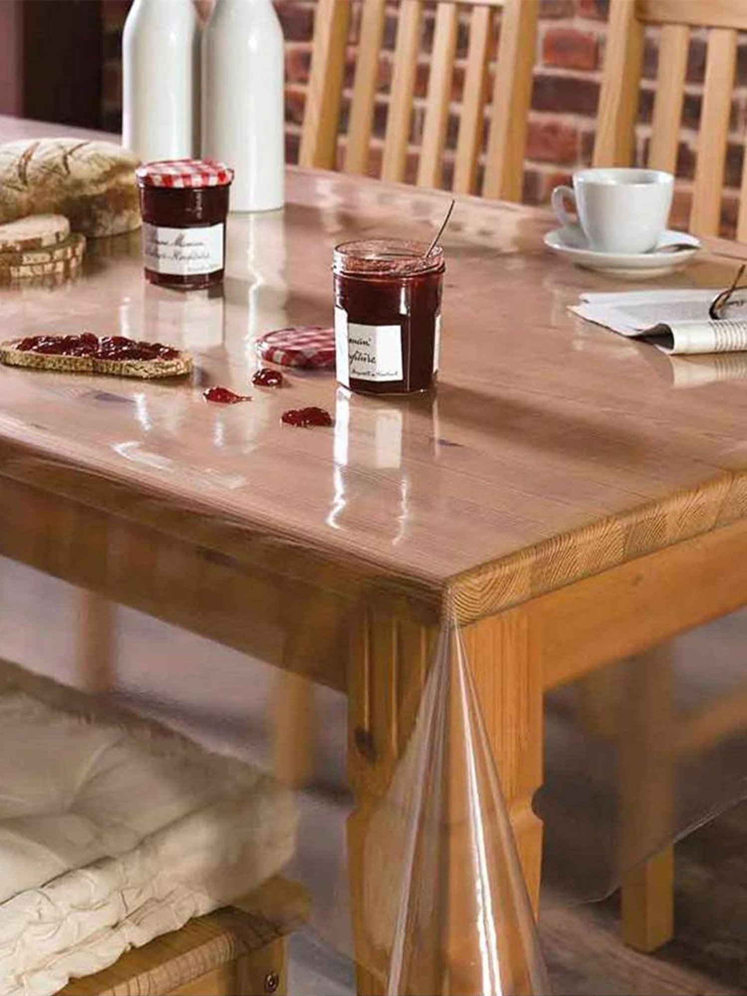 Freelance Solid Transparent PVC Set of 1 Table Cloth