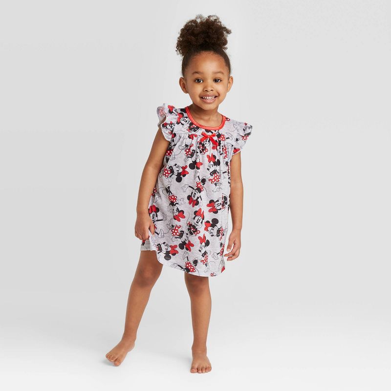 Girls' Minnie Mouse Nightgown - Gray 6