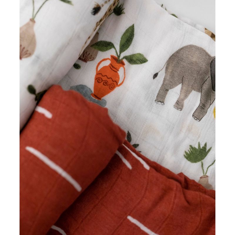 Little Unicorn Deluxe Muslin Swaddle - Safari Social 2pk