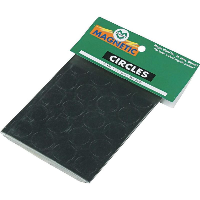 Magna Visual Magnetic Circles, Black, 20/Pk FI-127