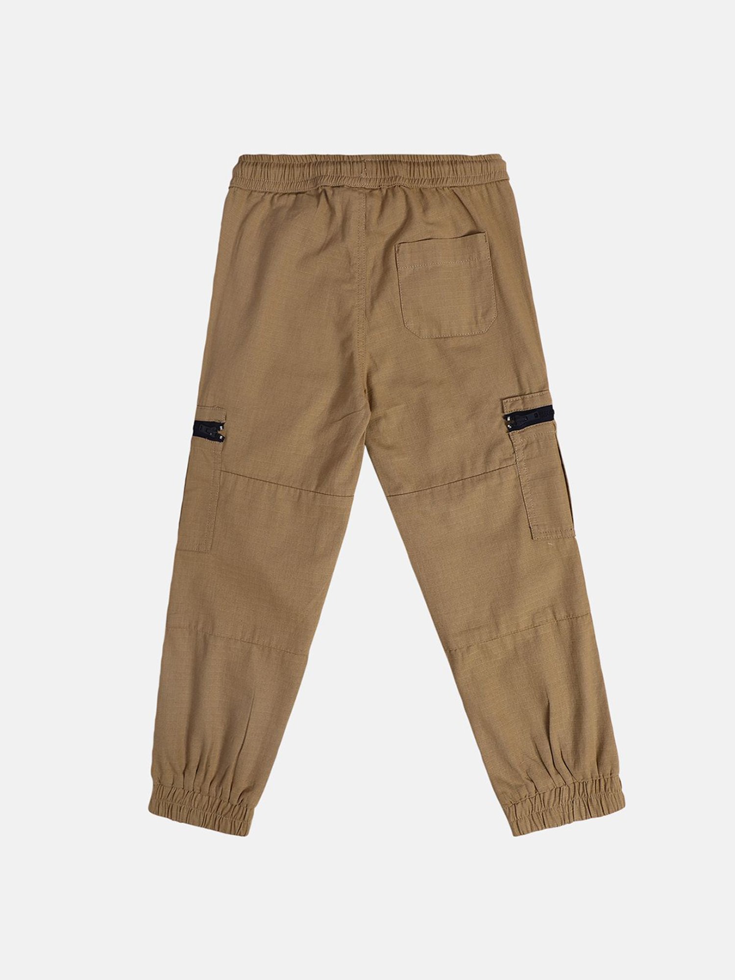 MINIKLUB Boys Beige Solid Trackpants