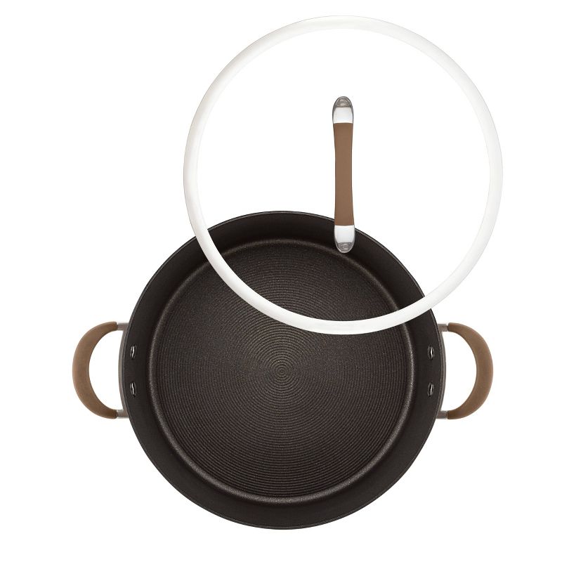 Circulon Symmetry 7qt Hard Anodized Nonstick Dutch Oven with Lid Chocolate Brown