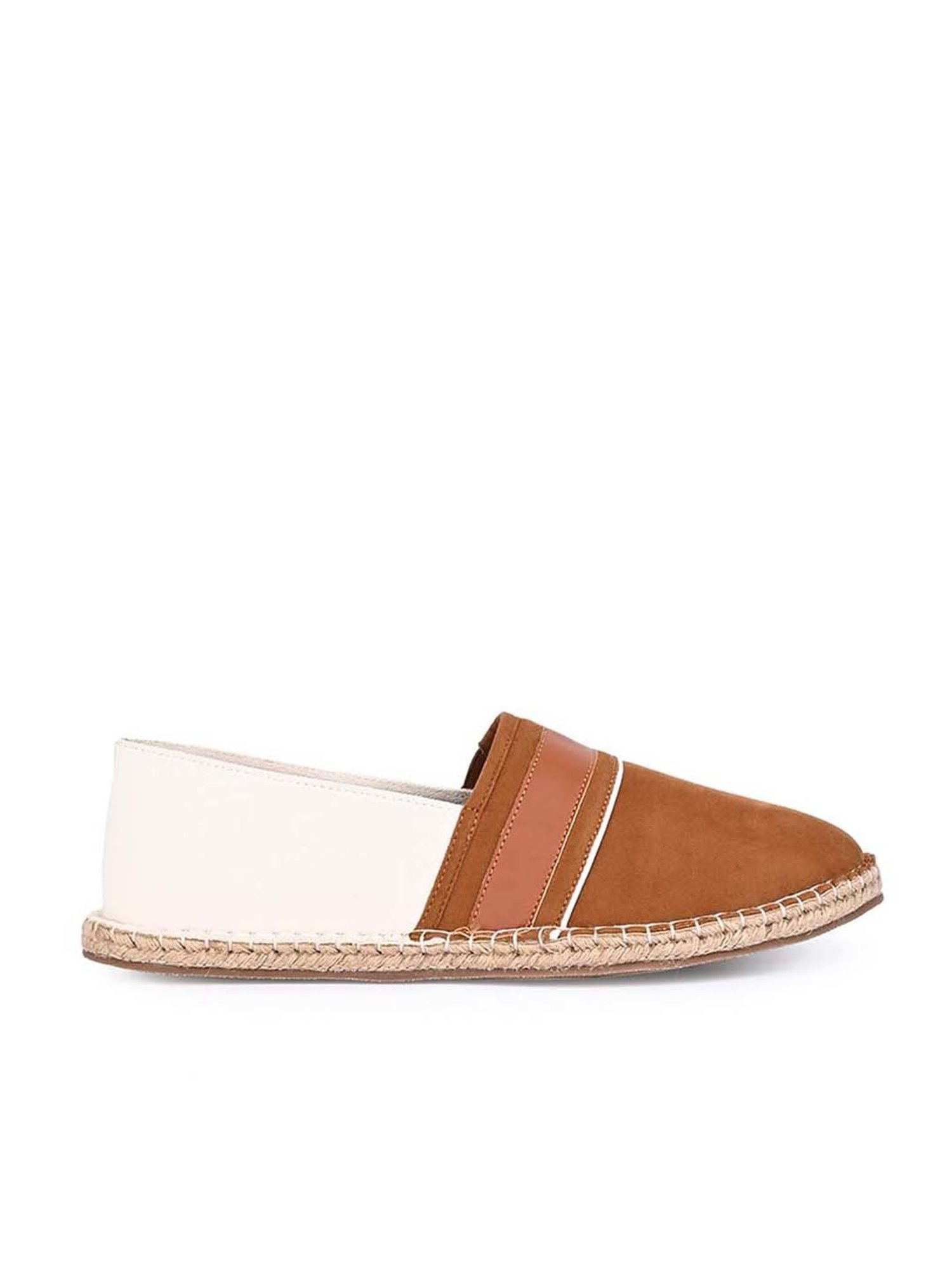 Styli Men's Tan Espadrille Shoes