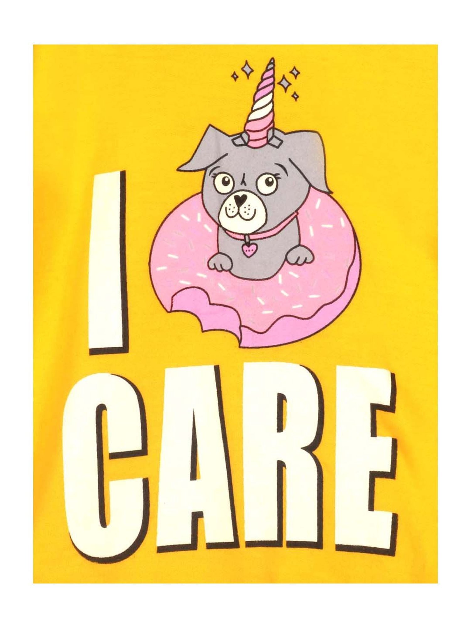 Lazy Shark Kids Yellow Printed Hoodie