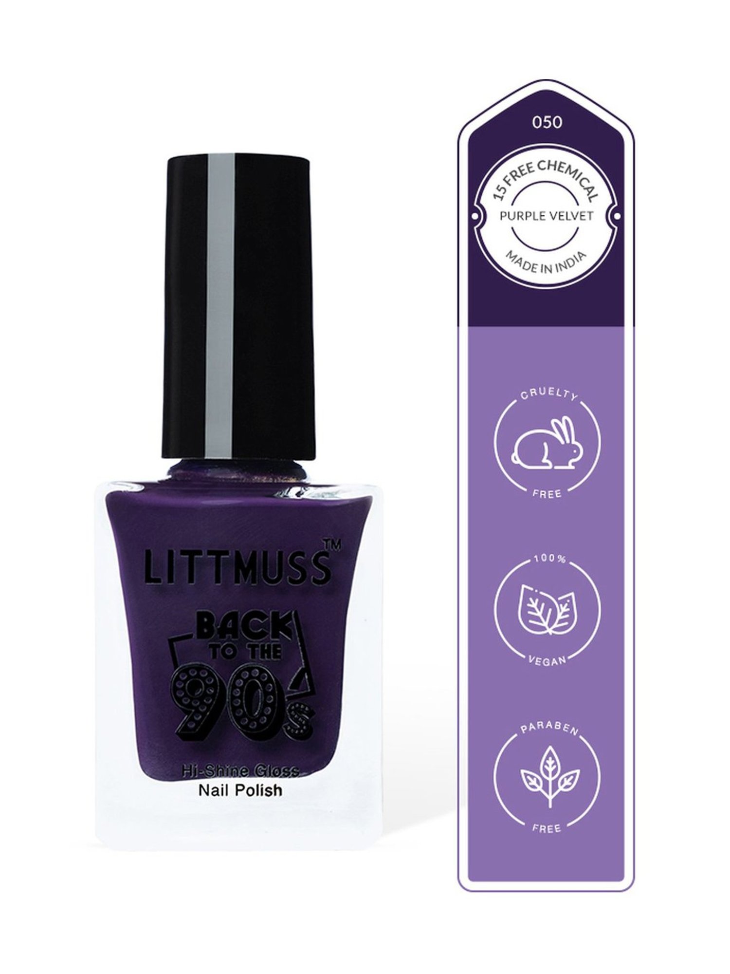 Littmuss Back To The 90's Hi Shine Gloss Nail Polish Purple Velvet 050 - 9.5 ml