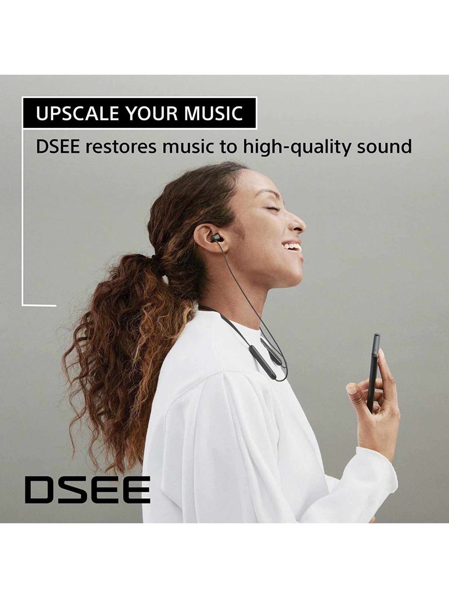 Sony WI-C100 Wireless Neckband with Customizable Equalizer for Deep Bass & 25 Hours Battery (Black)