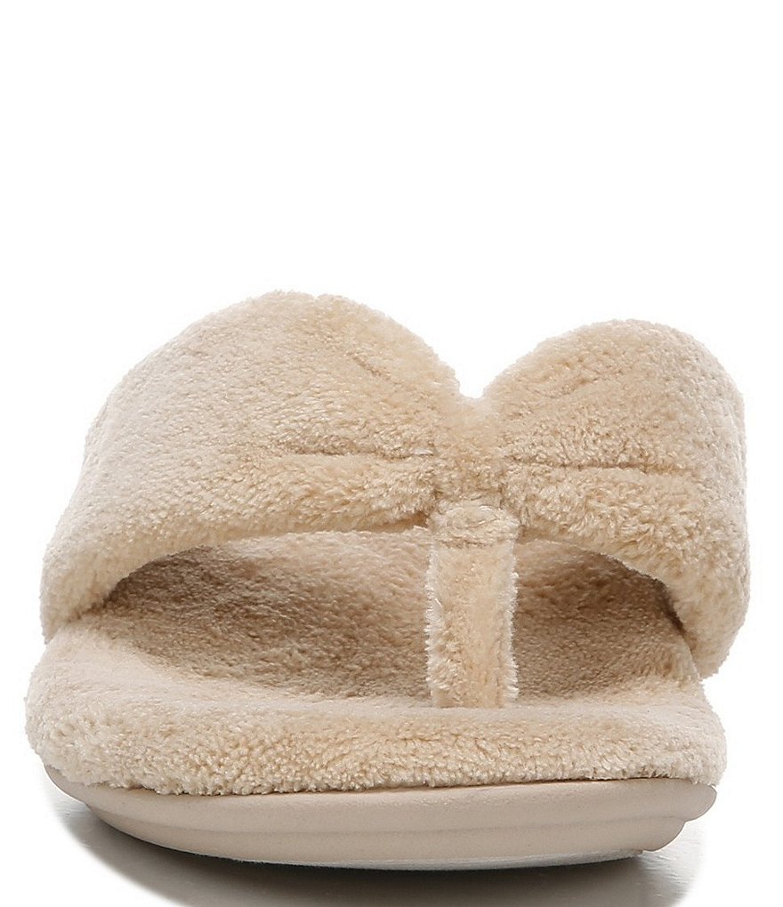 Vionic Lydia Washable Plush Terry Cloth Thong Slippers