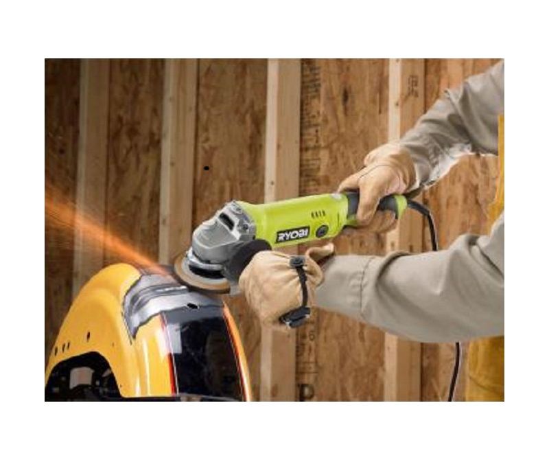 Ryobi ZRAG453G 6.5 Amp 4-1/2 in. Angle Grinder (Green)