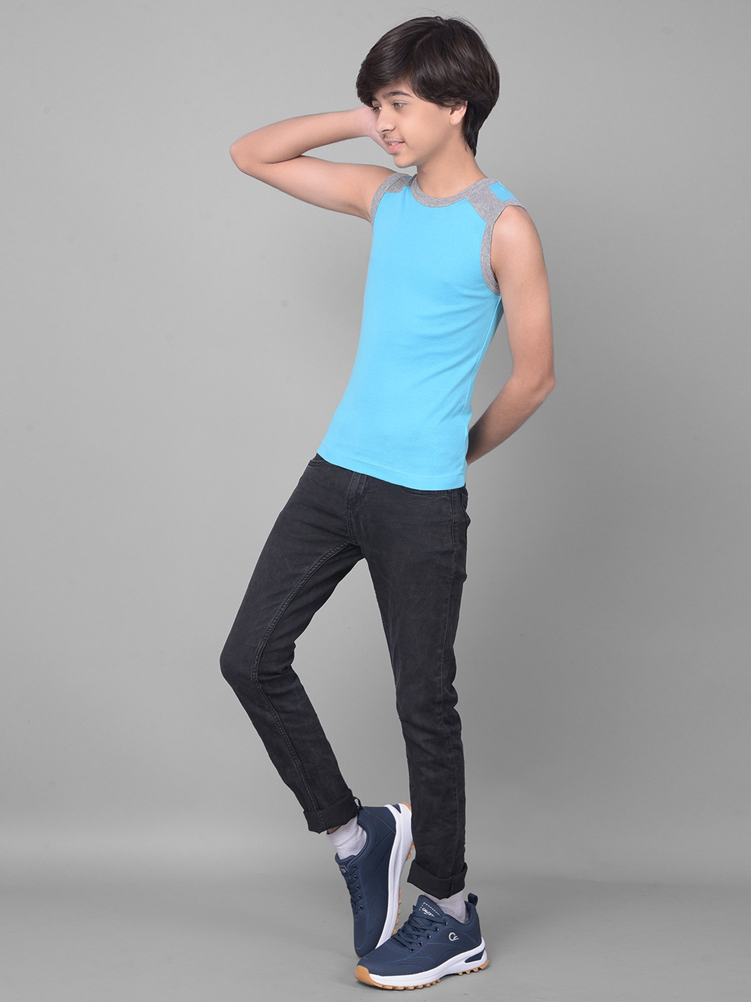 Dollar Bigboss Boys Multicolor Solid Vest (Pack Of 3)