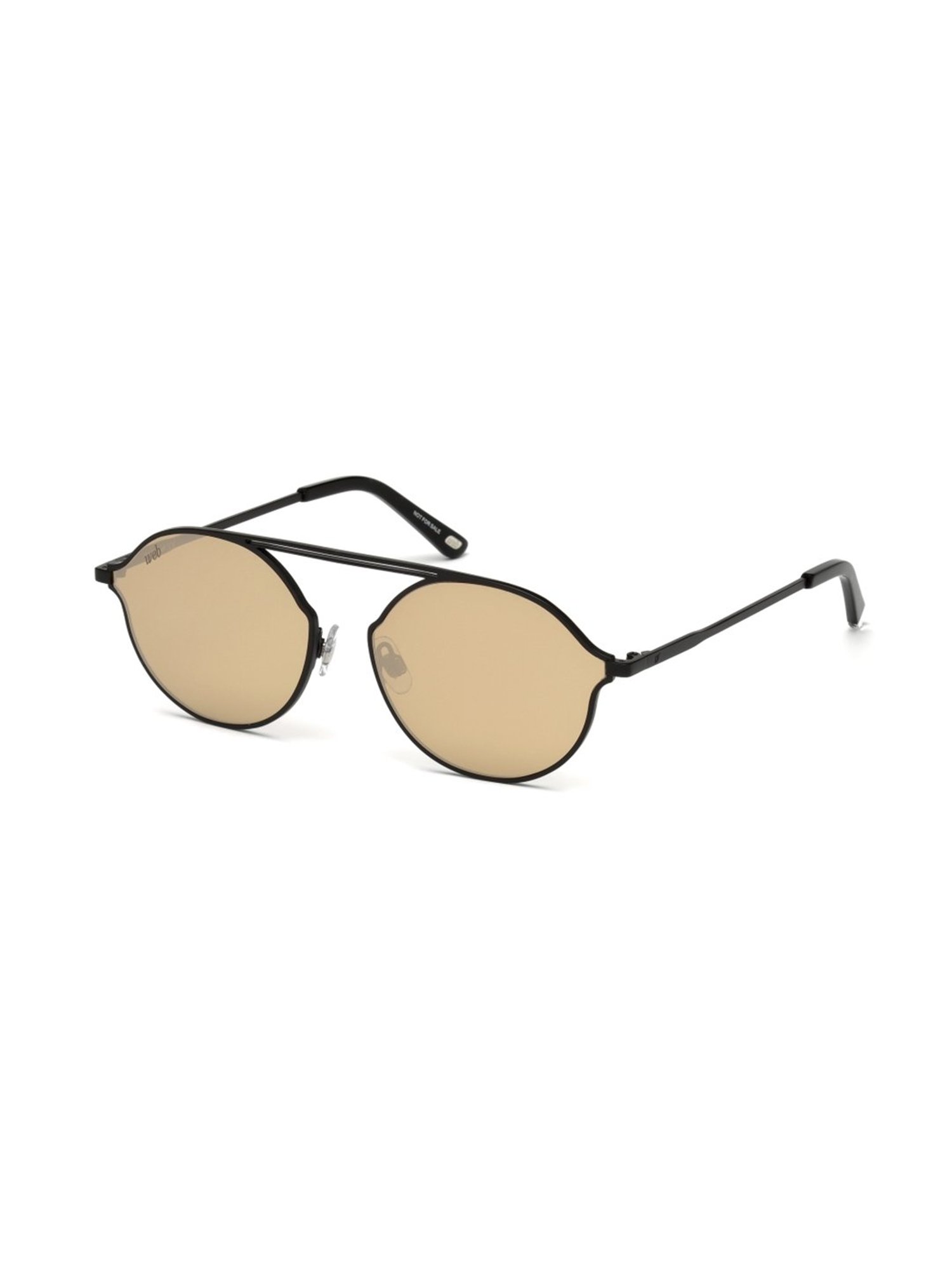 WEB EYEWEAR Brown Round Sunglasses Designed in Italy